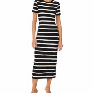 Vince Camuto Striped Black and White Maxi Dress